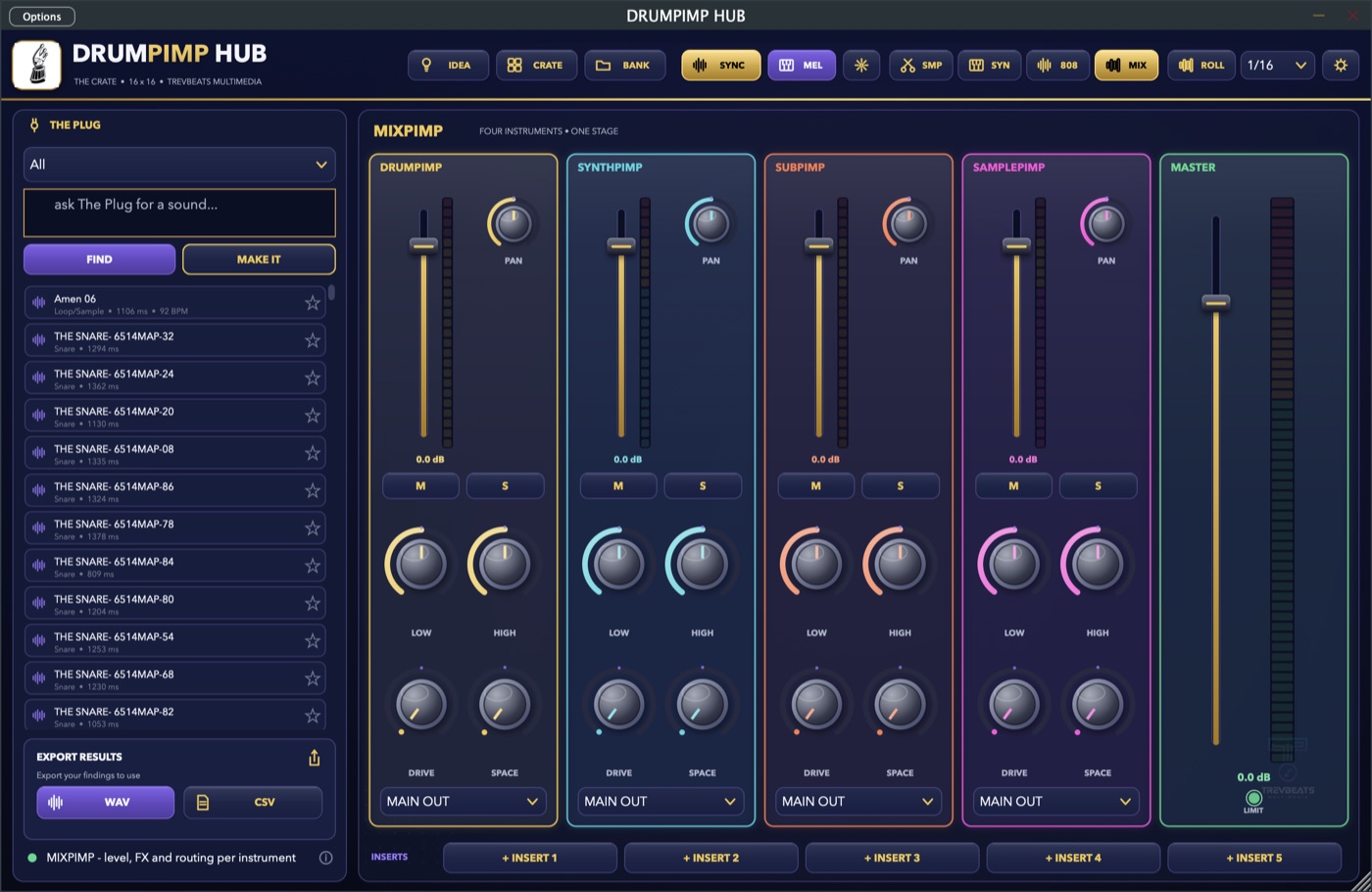 MIXPIMP - mixer with plugin hosting
