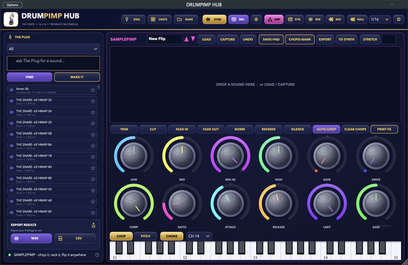SAMPLEPIMP - sample editor and chopper